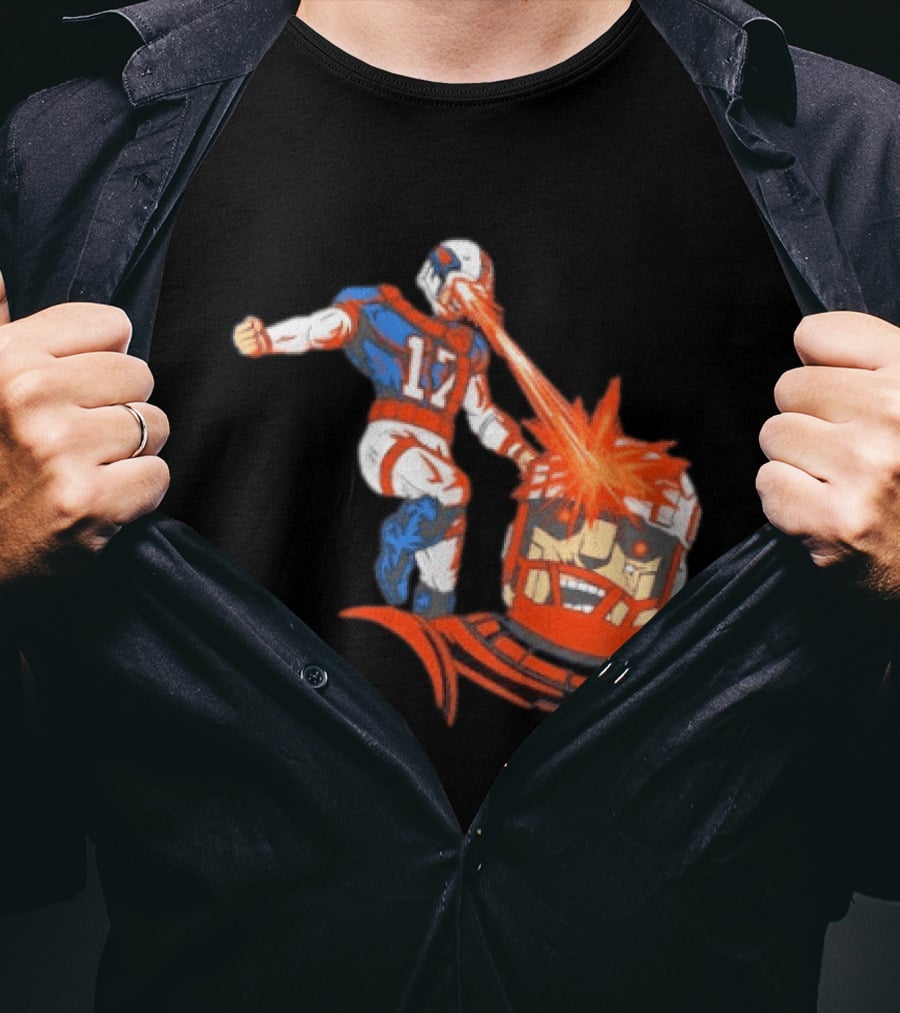 Buffalo Bills Josh Allen Laser Eye Superhero 17 Football Power T-Shirt