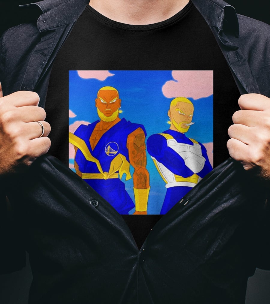LeBron James Stephen Curry Golden State Warriors Anime Dragon Ball T-Shirt