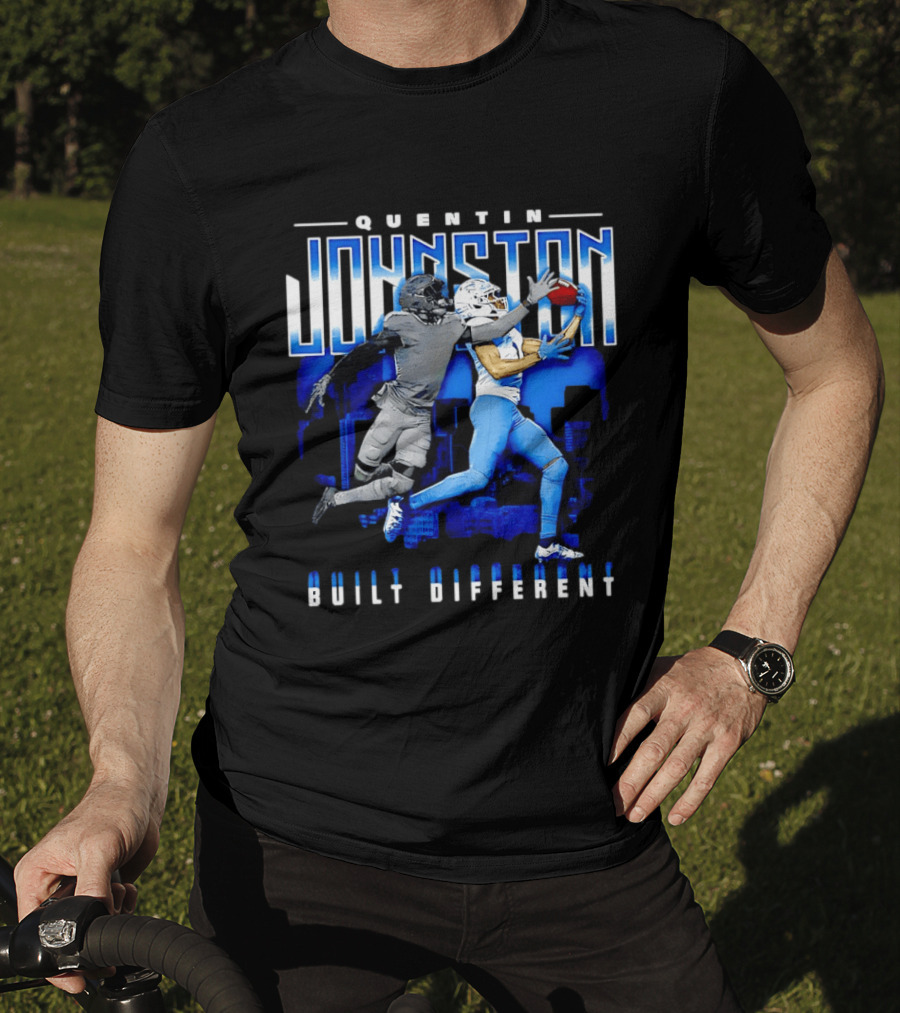 Quentin Johnston Los Angeles Chargers Built Different Skyline Catch T-Shirt