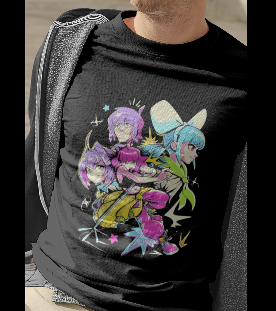 Unbeatable Video Game Anime Characters Colorful T-Shirt