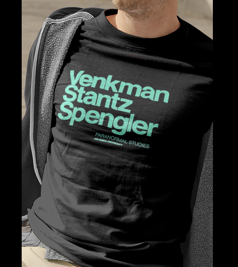Venkman Stantz Spengler Paranormal Studies Columbia University Ghostbusters T-Shirt