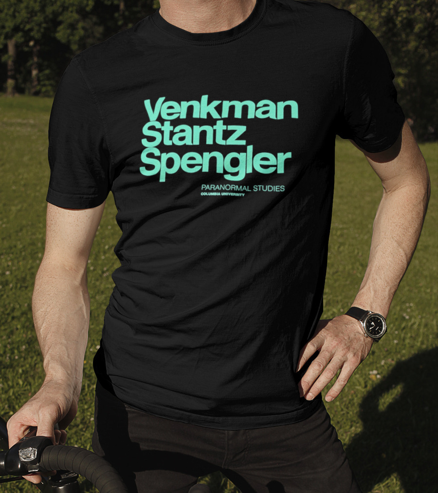 Venkman Stantz Spengler Paranormal Studies Columbia University Ghostbusters T-Shirt