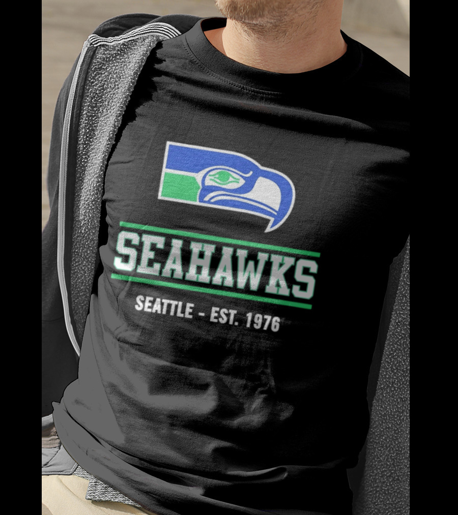 Seattle Seahawks Est 1976 Retro Team Logo Classic NFL Fan T-Shirt