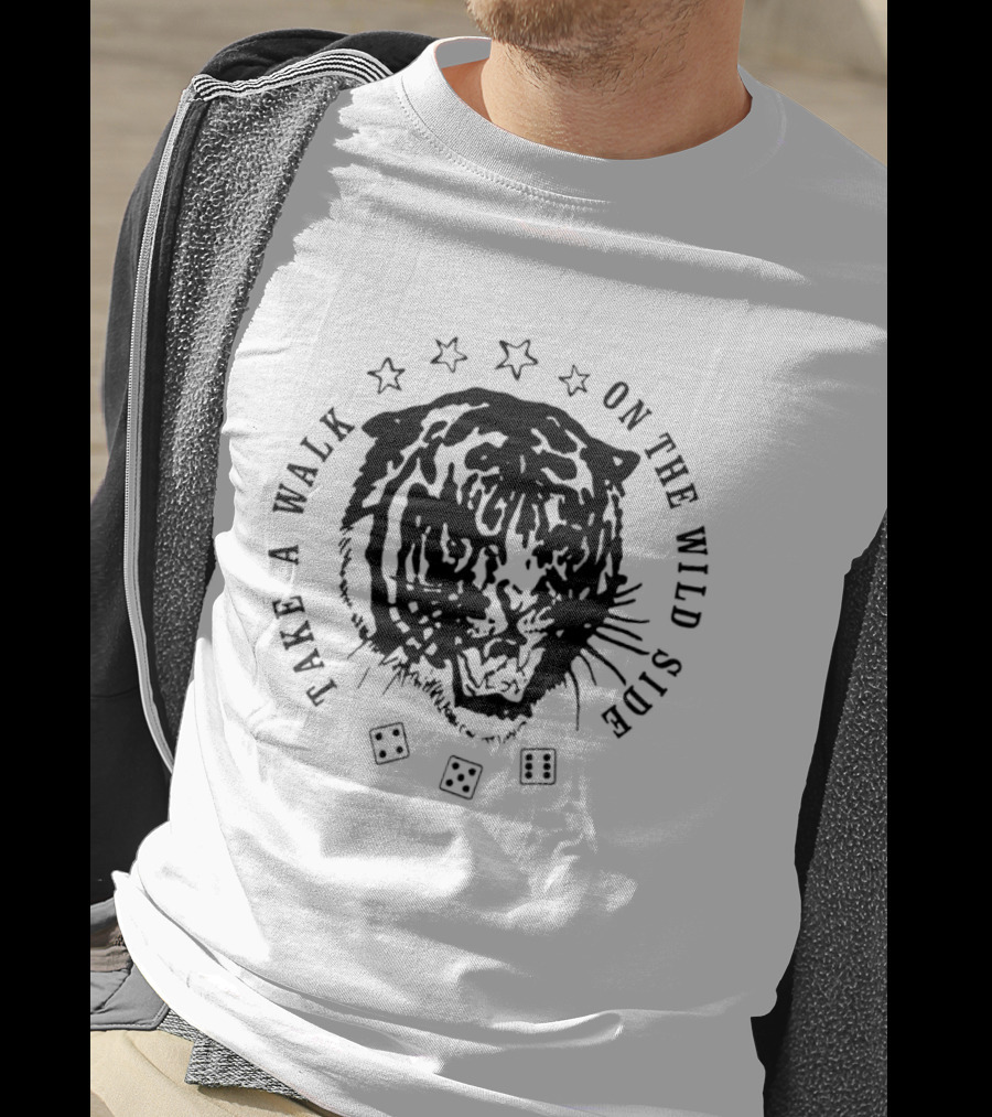 Take A Walk On The Wild Side Tiger Stars Dice T-Shirt