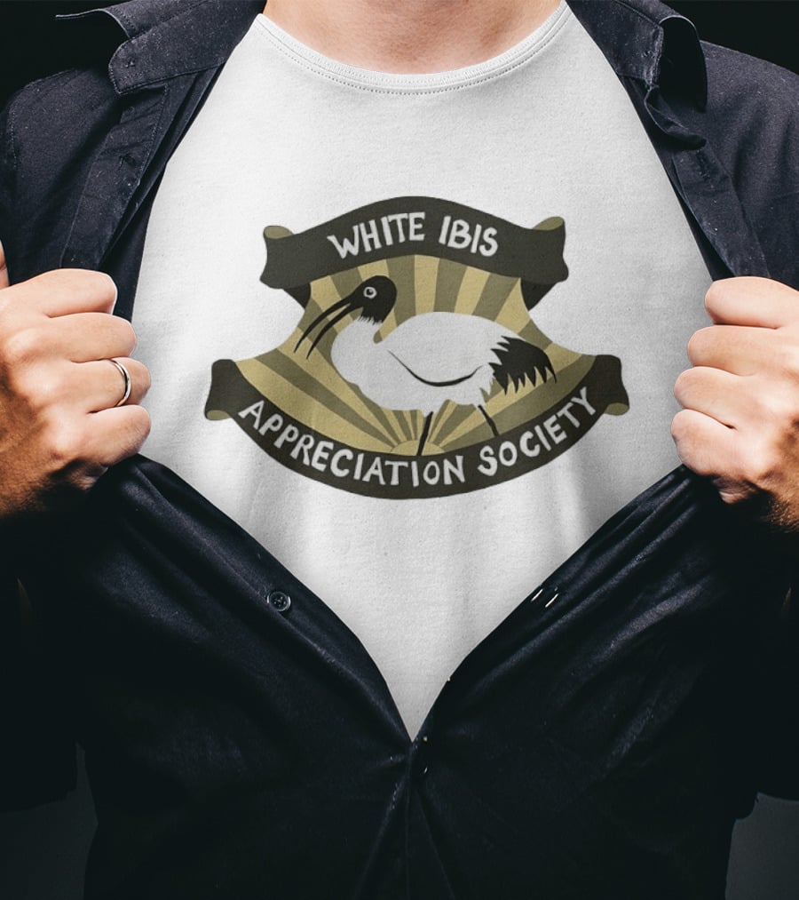 White Ibis Appreciation Society Bird Nature Lover Enthusiasts T-Shirt