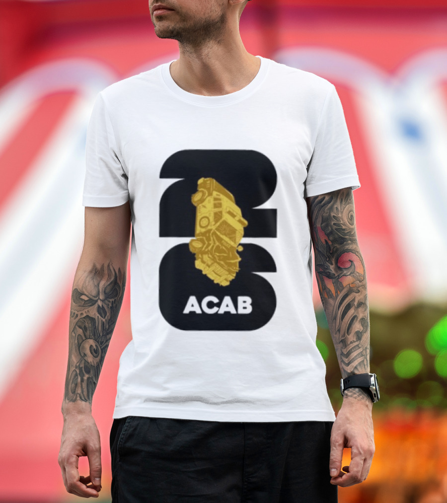 ACAB 1312 Upside Down Police Car Protest Abolition T-Shirt