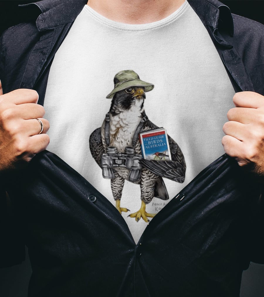 Brenda The Bird Er Field Guide To The Birds Of Australia Pencil Art By Kayla Reay T-Shirt