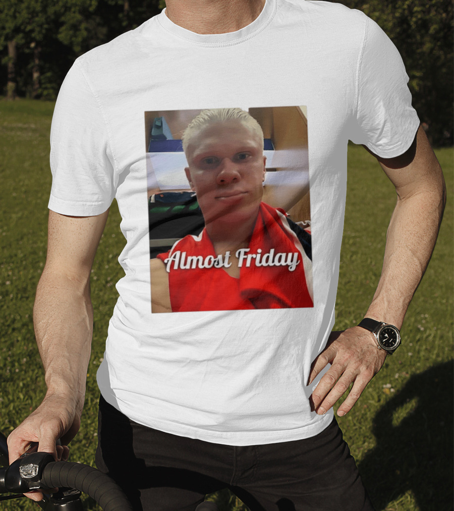 Haaland Selfie Almost Friday Locker Room Photo T-Shirt