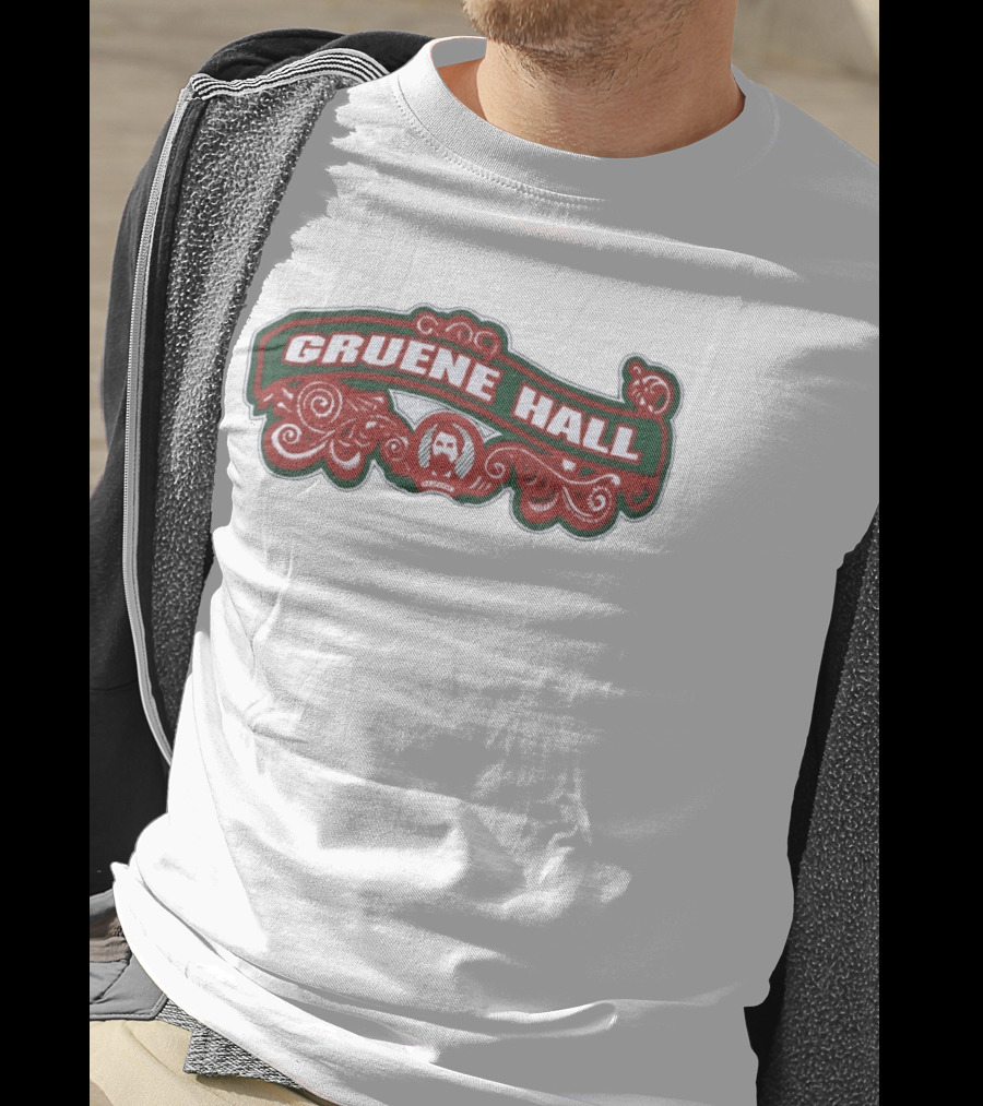 Gruene Hall New Braunfels Texas Iconic Red Green Swirls T-Shirt
