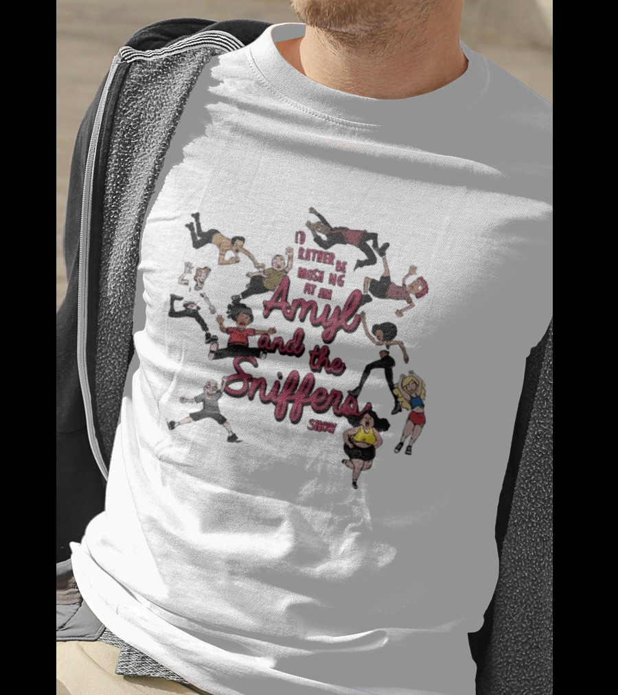 I'd Rather Be Moshing At An Amyl And The Sniffers Show Animated Characters T-Shirt