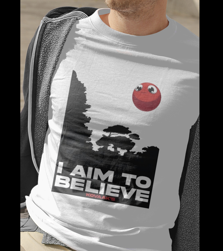 Kovaak's I Aim To Believe Red Ball T-Shirt