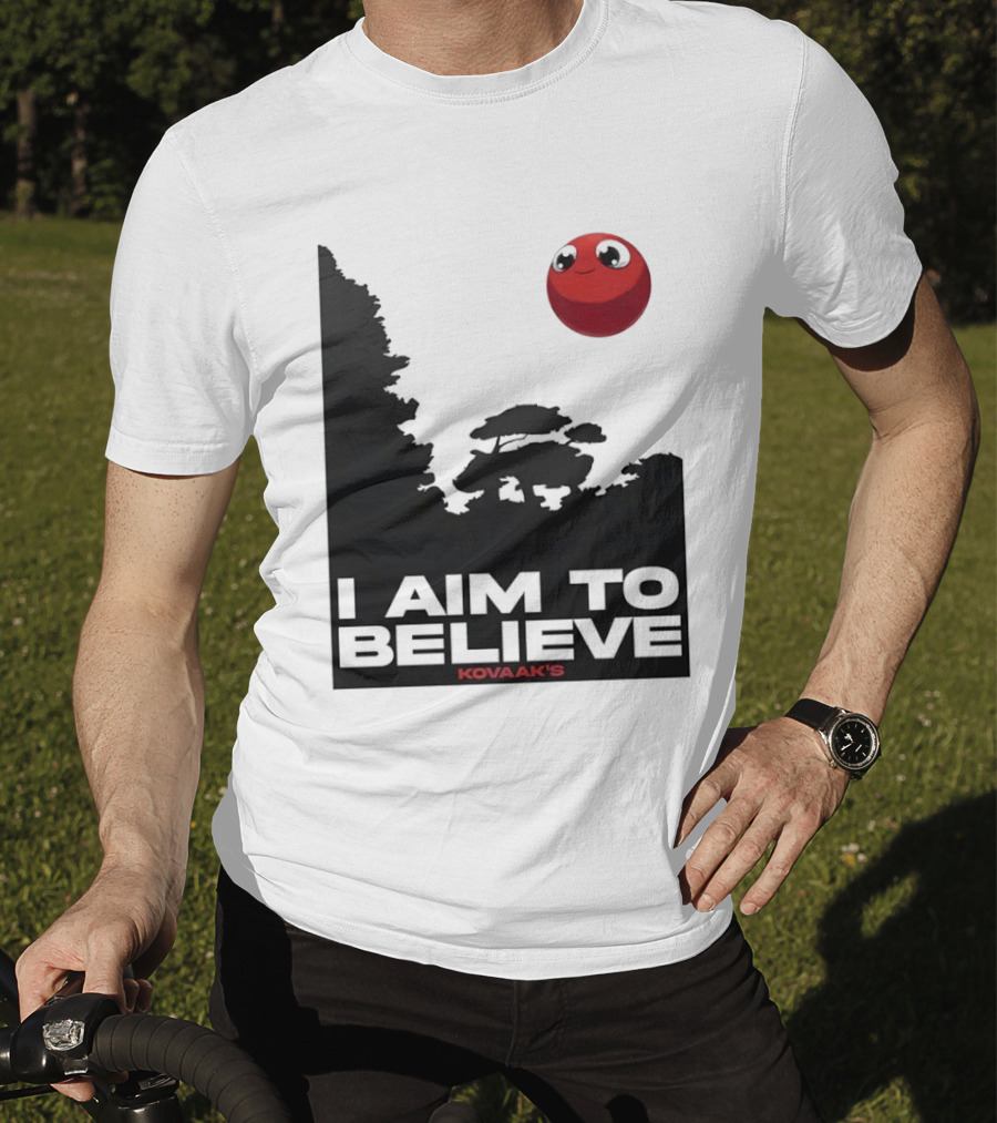 Kovaak's I Aim To Believe Red Ball T-Shirt