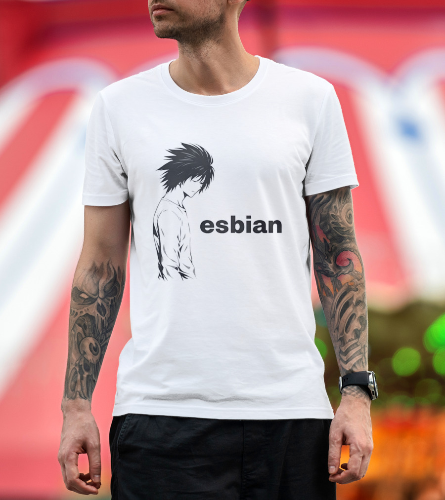 Death Note L Esbian Meme Character Profile T-Shirt