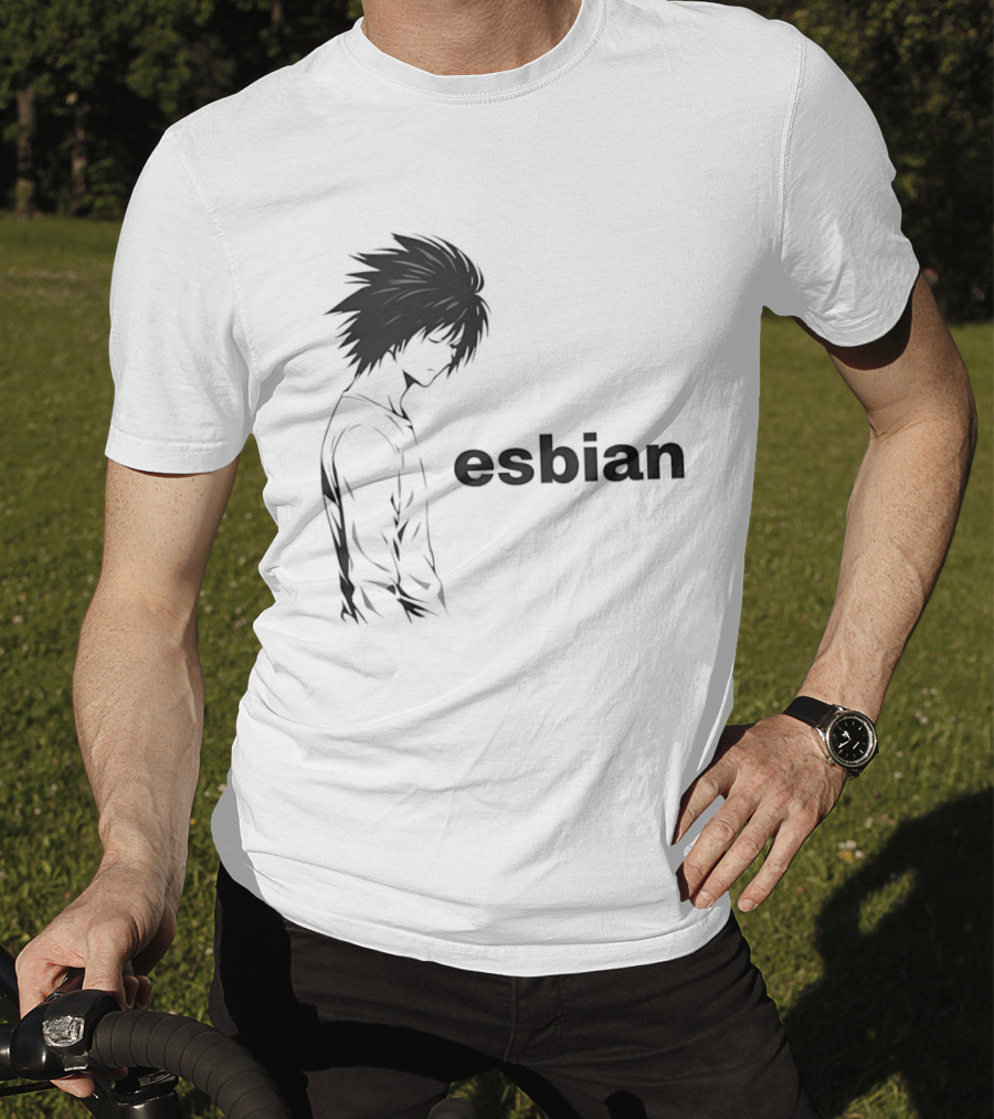 Death Note L Esbian Meme Character Profile T-Shirt