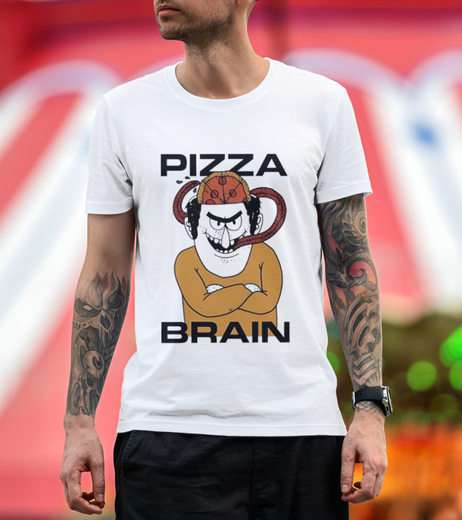 Pizza Brain Cartoon Perry Pizza Hat Monster T-Shirt