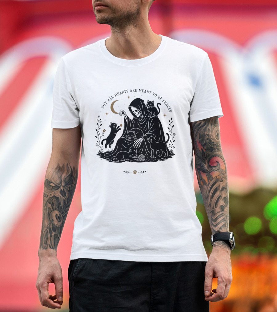 Reaper And Cats Not All Hearts Are Meant To Be Feared Yujin Clothing T-Shirt