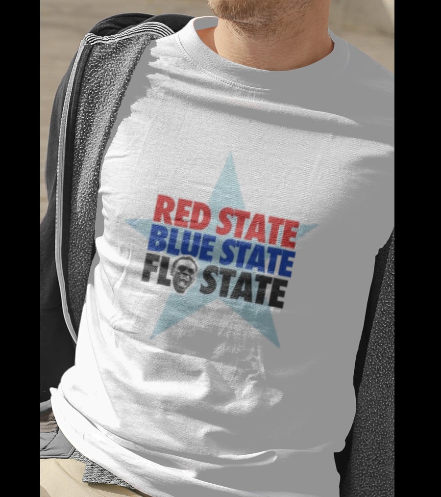 Red State Blue State FL State Florida Politics Star T-Shirt