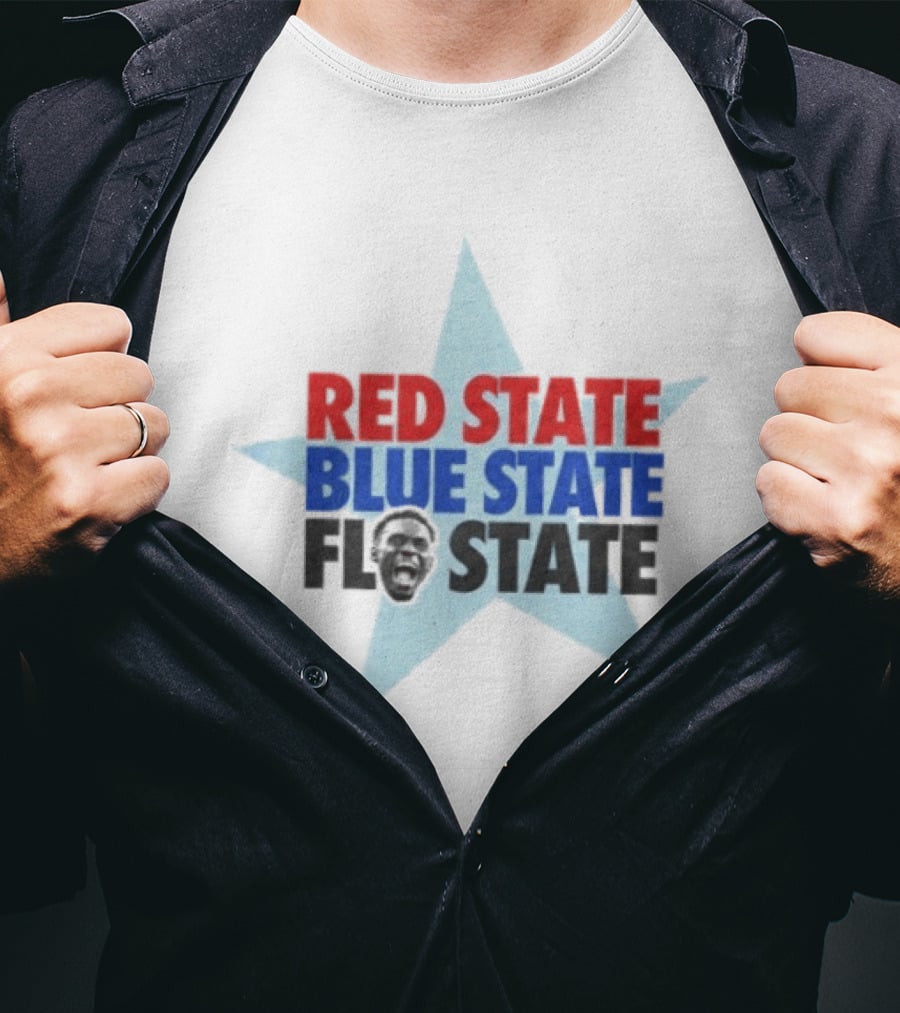 Red State Blue State FL State Florida Politics Star T-Shirt