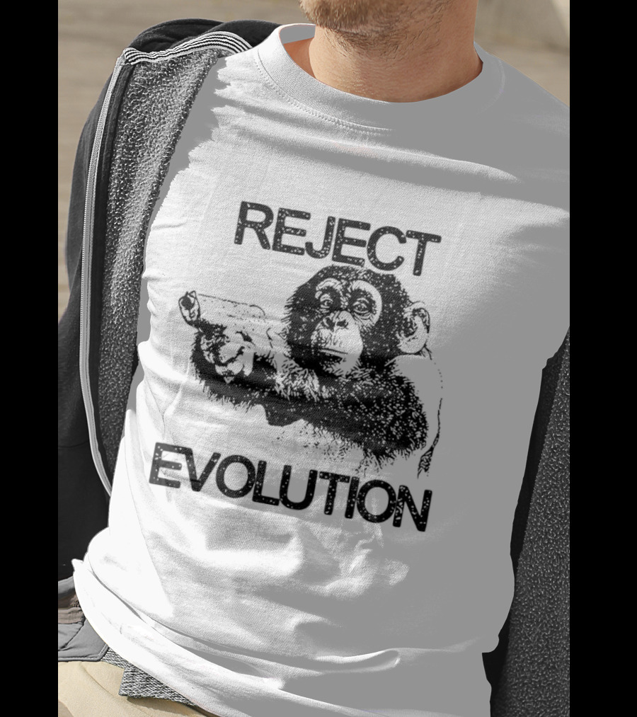 Reject Evolution Monkey Gun T-Shirt