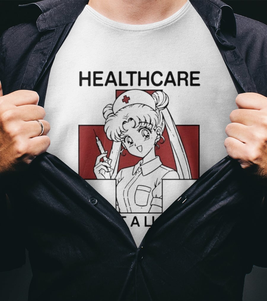 Sailor Moon Healthcare Is Not A Luxury Red Cross Nurse T-Shirt
