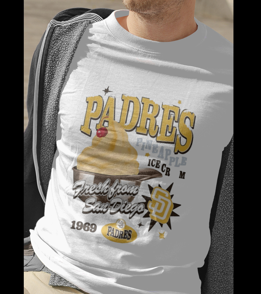 San Diego Padres Pineapple Ice Cream Fresh Since 1969 T-Shirt