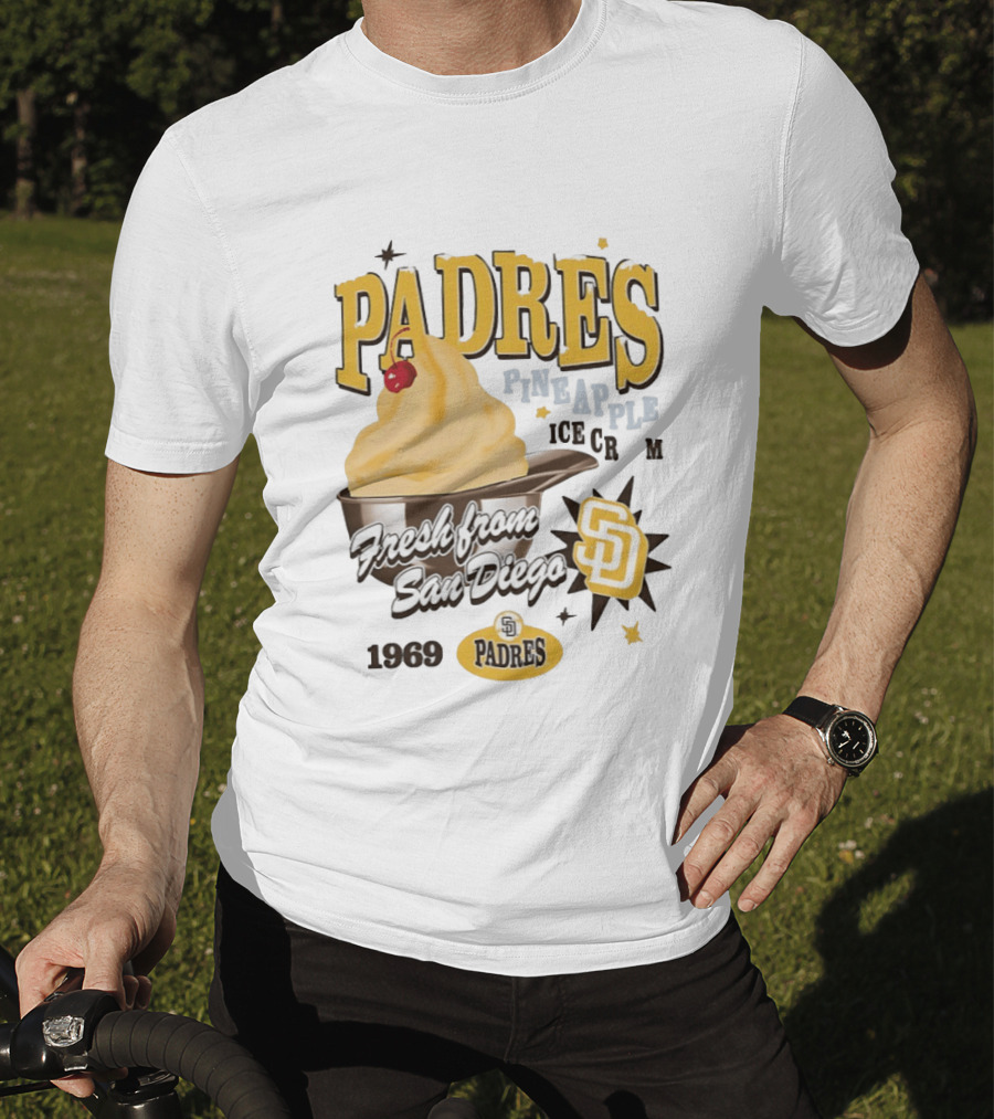 San Diego Padres Pineapple Ice Cream Fresh Since 1969 T-Shirt