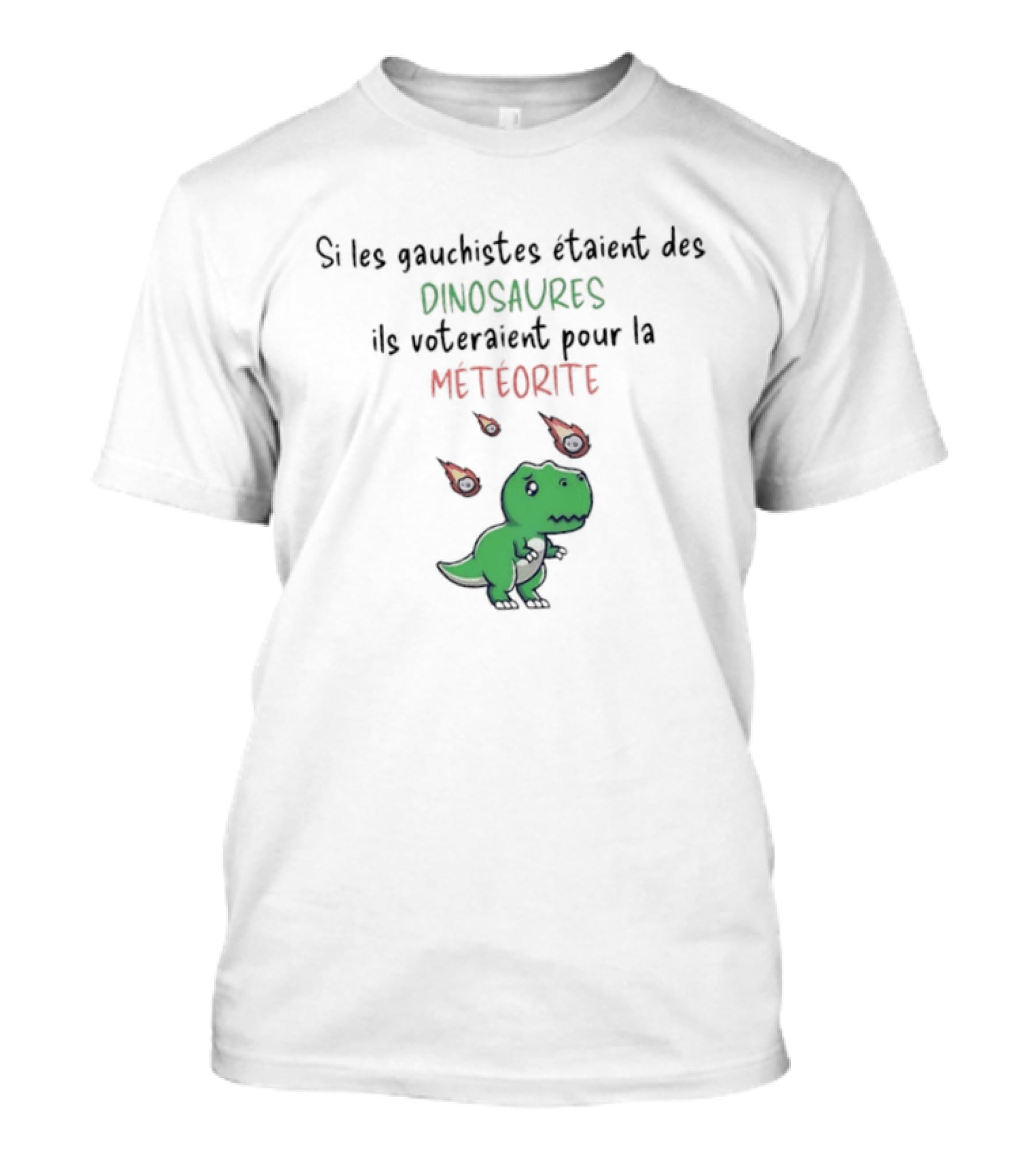 Si Les Gauchistes Étaient Des Dinosaures Ils Voteraient Pour La Météorite Dinosaures Météorite Rex T-Shirt
