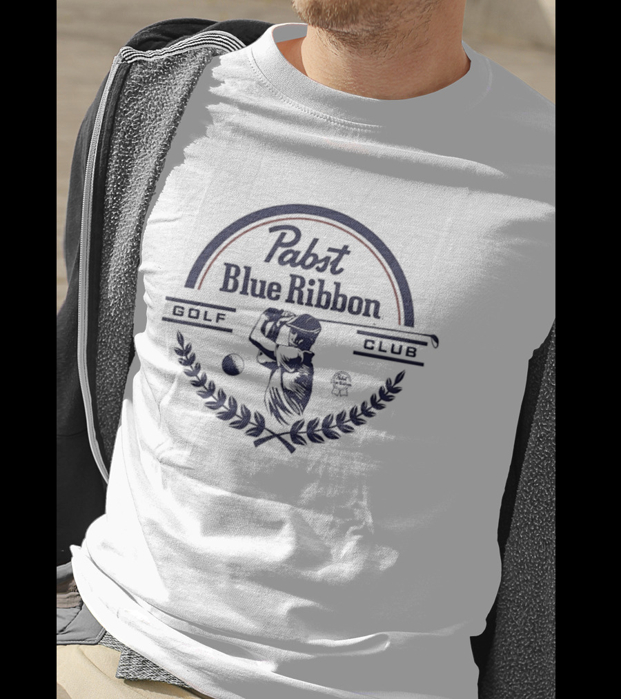 Pabst Blue Ribbon Golf Club Beer PBR Vintage Logo Style Retro Sports T-Shirt