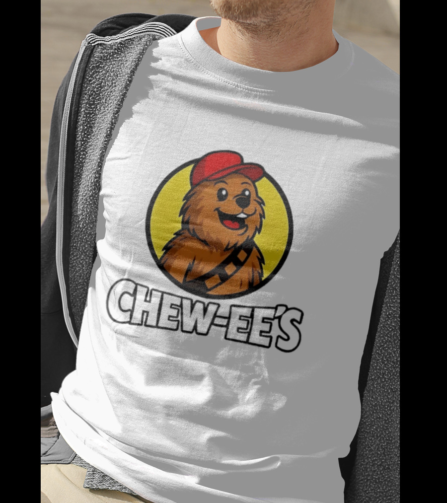 Chew Ee's Chewbacca Fast Food Character With Red Cap T-Shirt