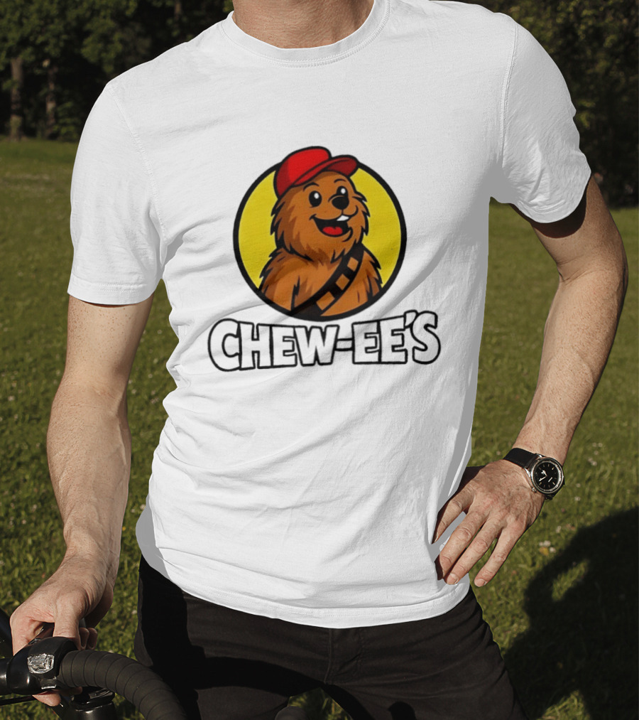 Chew Ee's Chewbacca Fast Food Character With Red Cap T-Shirt