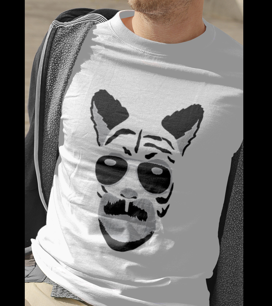 Fallout Tiger Mustache Aviator Sunglasses T-Shirt