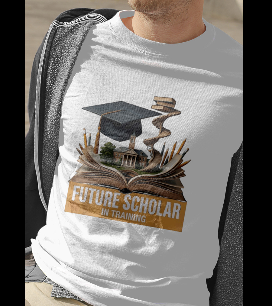 Future Scholar In Training Graduation Cap Books Spiral Notebook T-Shirt