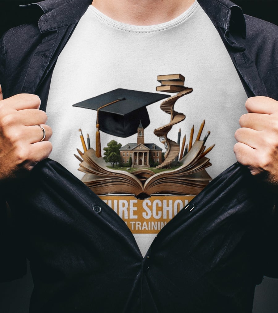 Future Scholar In Training Graduation Cap Books Spiral Notebook T-Shirt