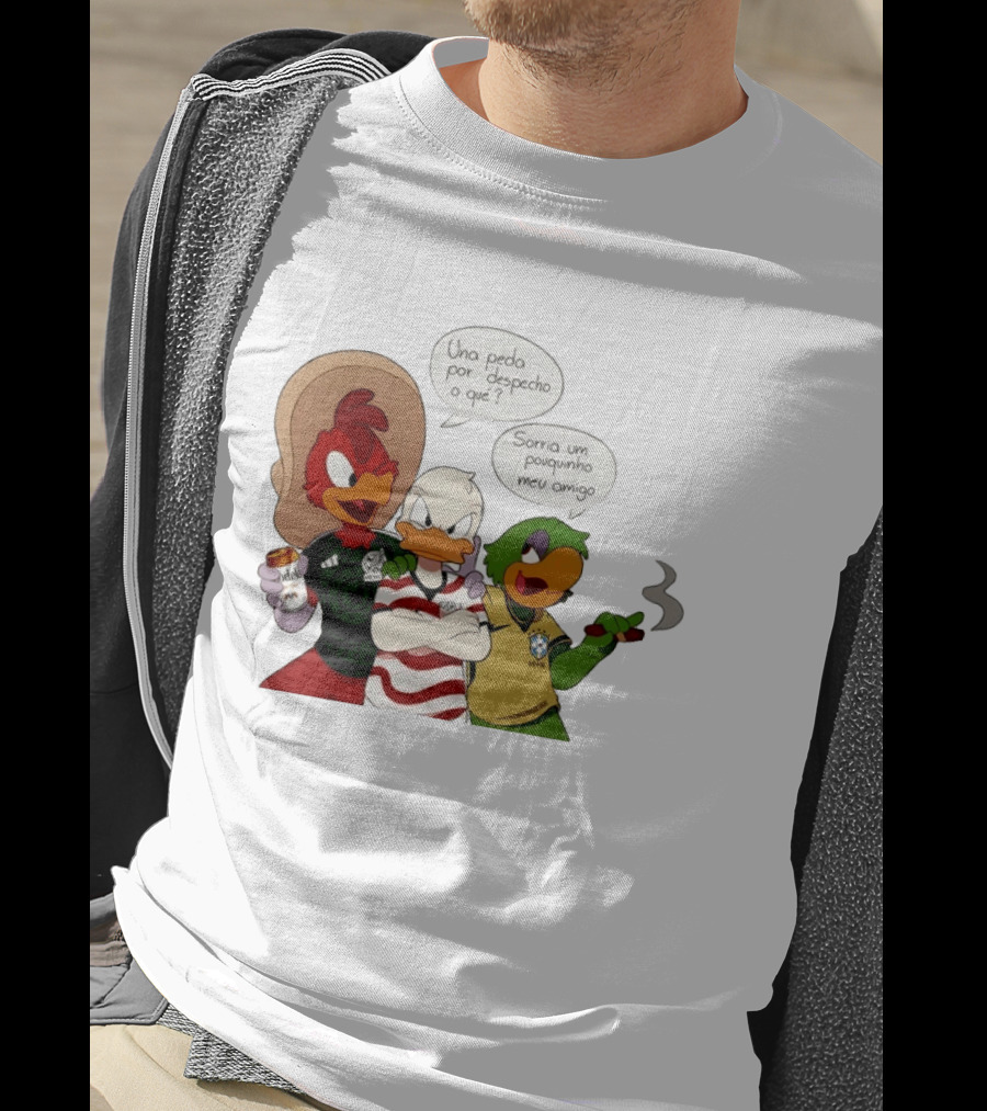 The Three Caballeros Panchito Pistoles Donald Duck José Carioca México USA Brazil Jerseys Soccer Fan Collection T-Shirt