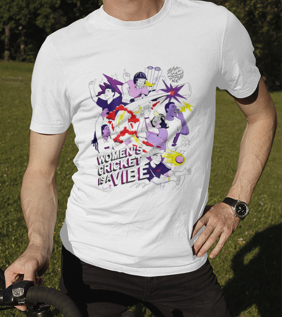 Women's Cricket Is A Vibe ICC T20 Excitement Explosion T-Shirt