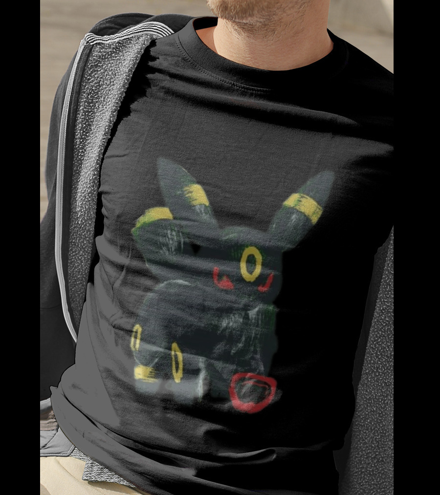 Umbreon Pokemon Distressed T-Shirt
