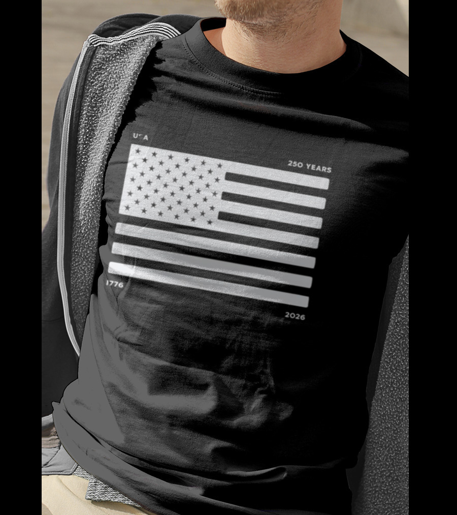 USA 250 Years 1776 2026 American Flag 250th Anniversary Celebration T-Shirt