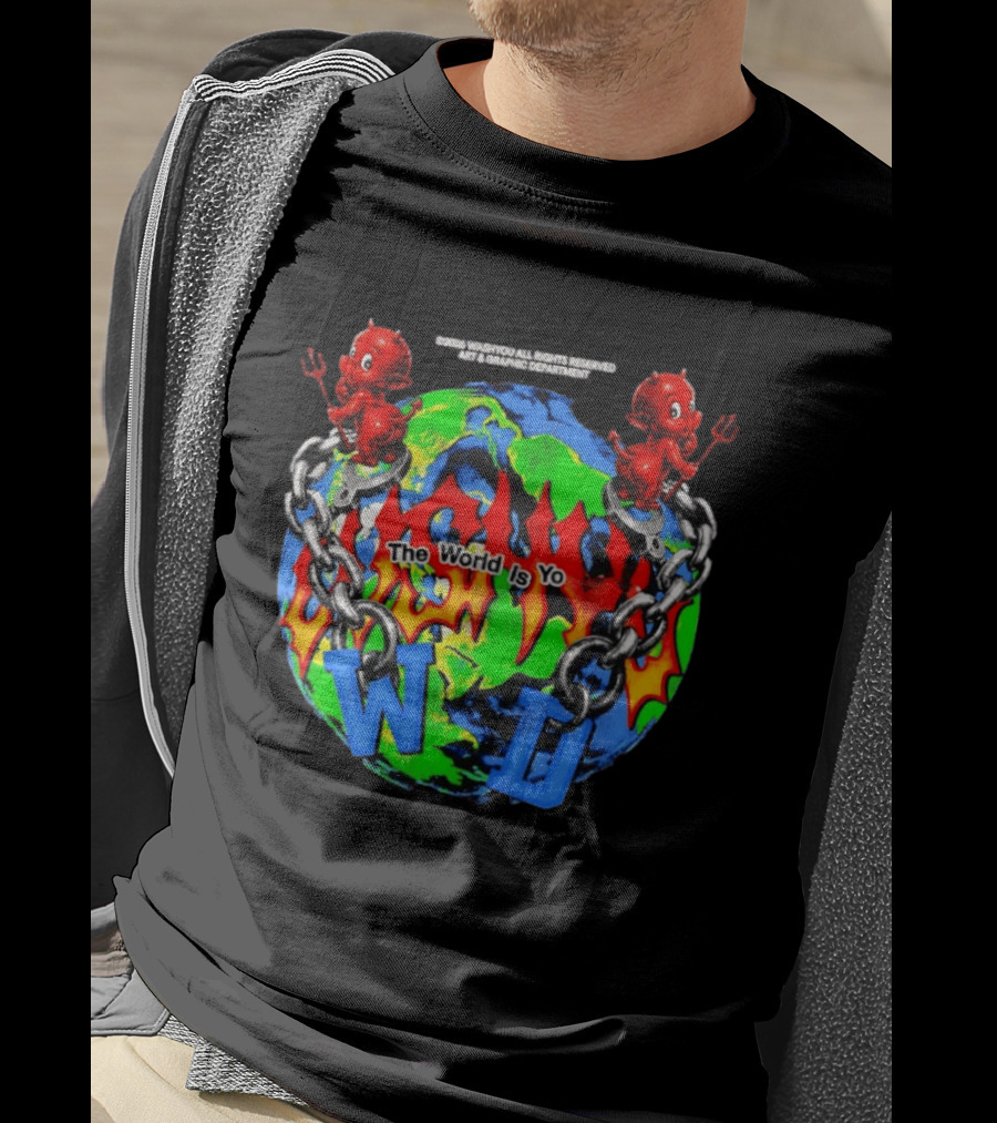 Washyou Devil Chain World Is Yours WJ Planet Flames T-Shirt