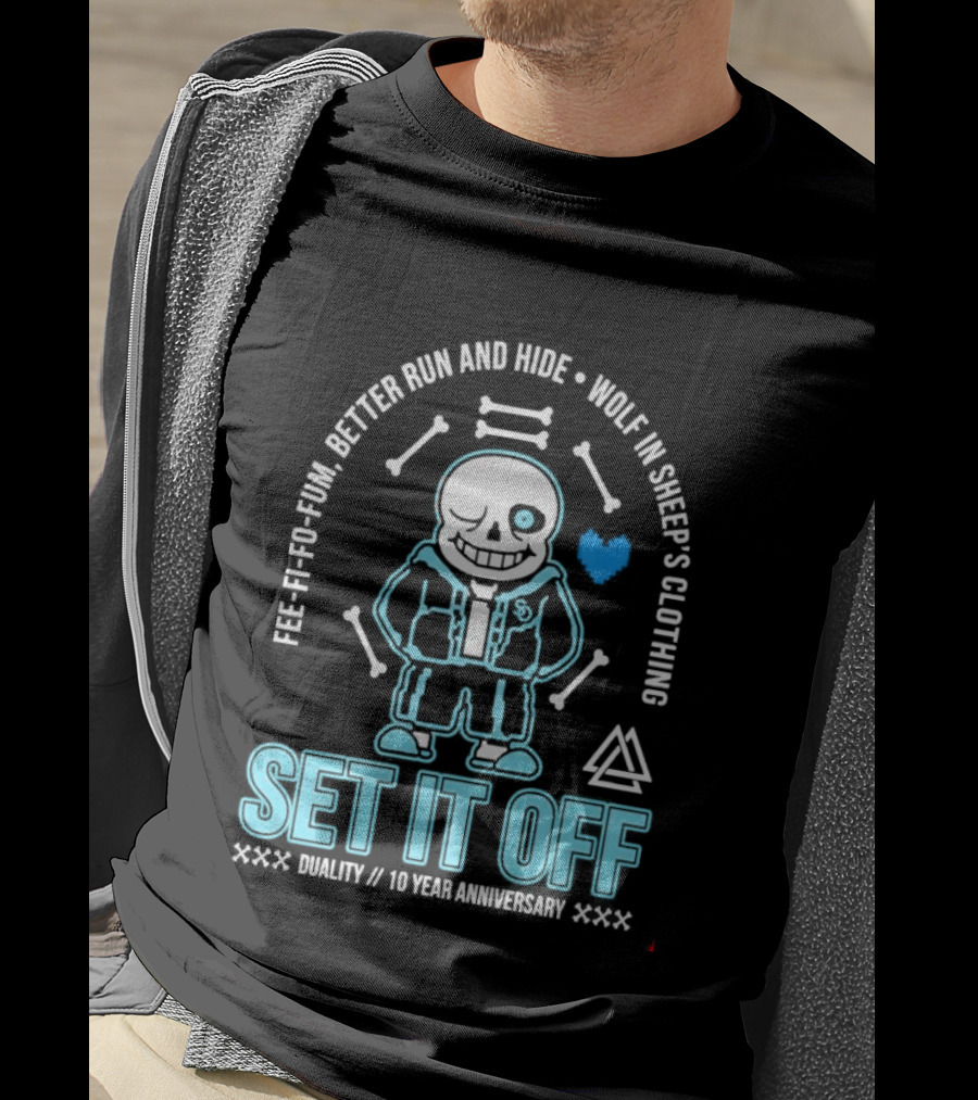Set It Off Duality 10 Year Anniversary Undertale Sans Wolf In Sheep's Clothing T-Shirt