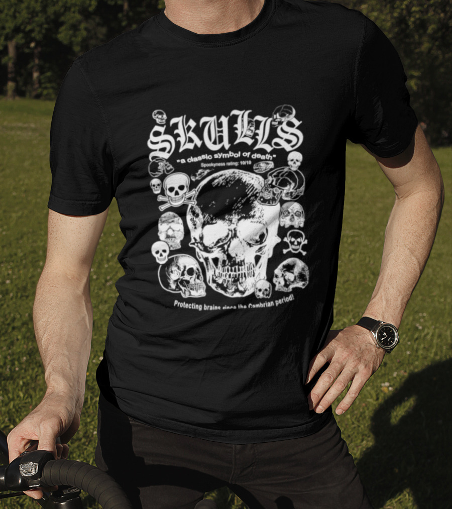 Skulls A Classic Of Death Protecting Brains Since The Cambrian Period T-Shirt