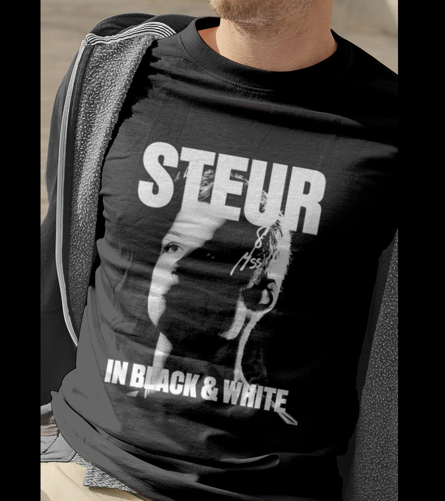 Steur In Black & White Monochrome T-Shirt