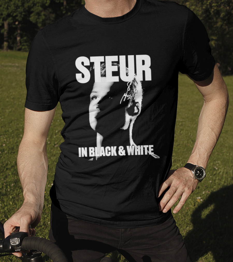 Steur In Black & White Monochrome T-Shirt