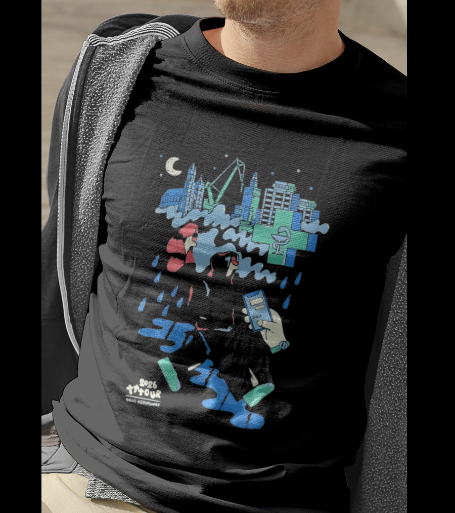 Taco Hemingway 2026 Tour Cityscape With Cross And Moon T-Shirt
