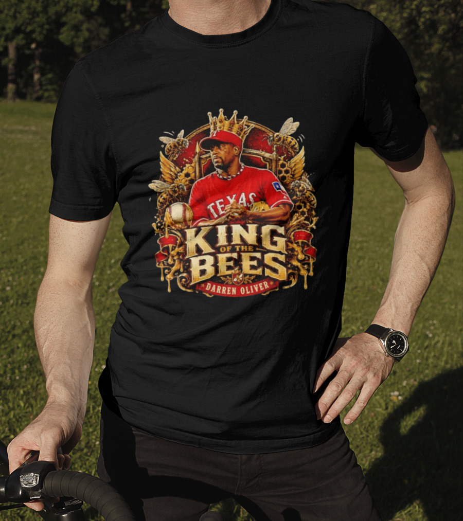 Texas Rangers Darren Oliver King Of The Bees Baseball Legends T-Shirt