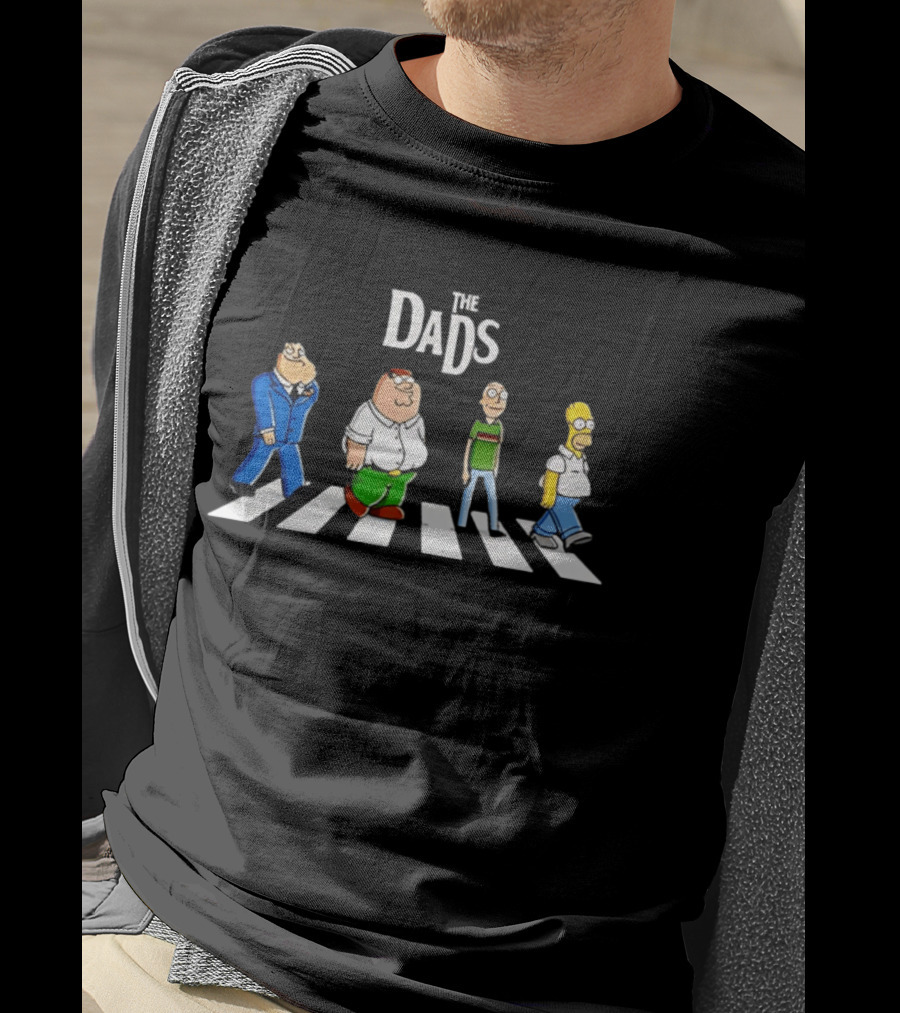 The Dads Cartoon Crossing Parody Featuring Simps Road T-Shirt