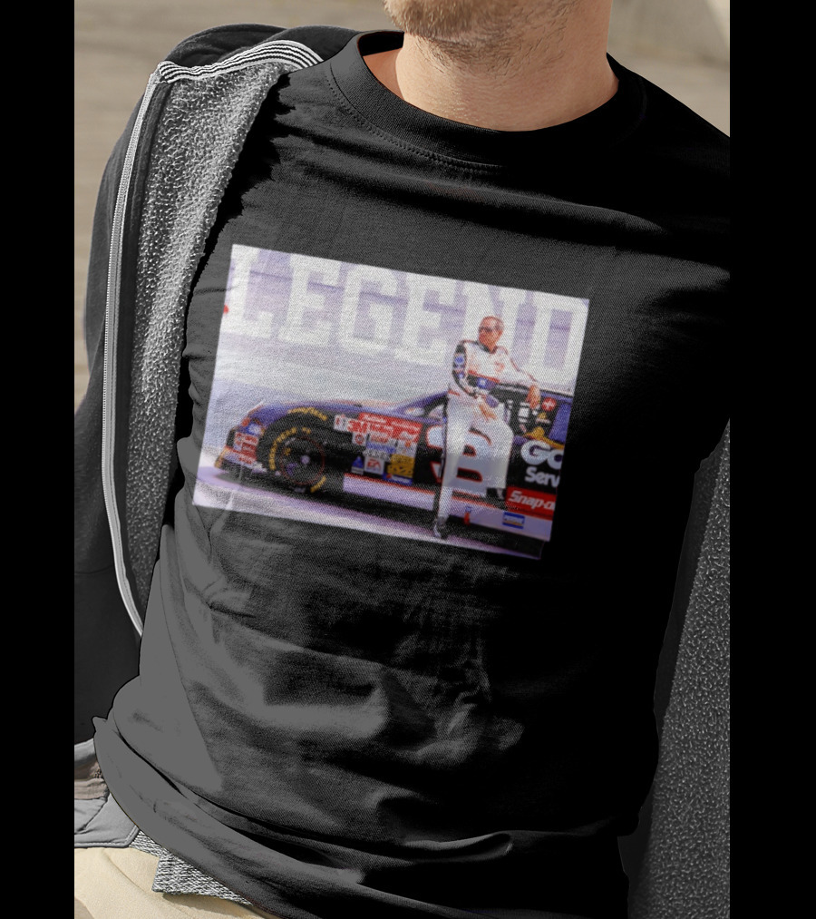 Dale Earnhardt Legend Goodwrench Service Plus Car Racing Image T-Shirt