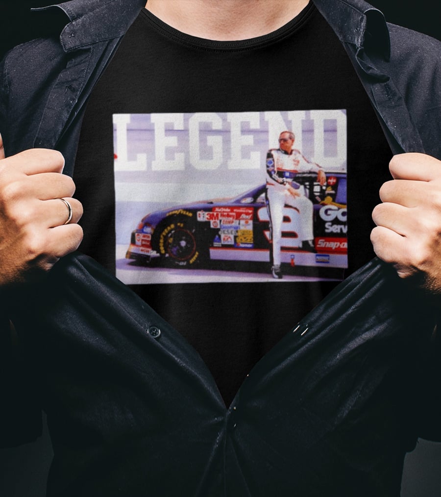 Dale Earnhardt Legend Goodwrench Service Plus Car Racing Image T-Shirt