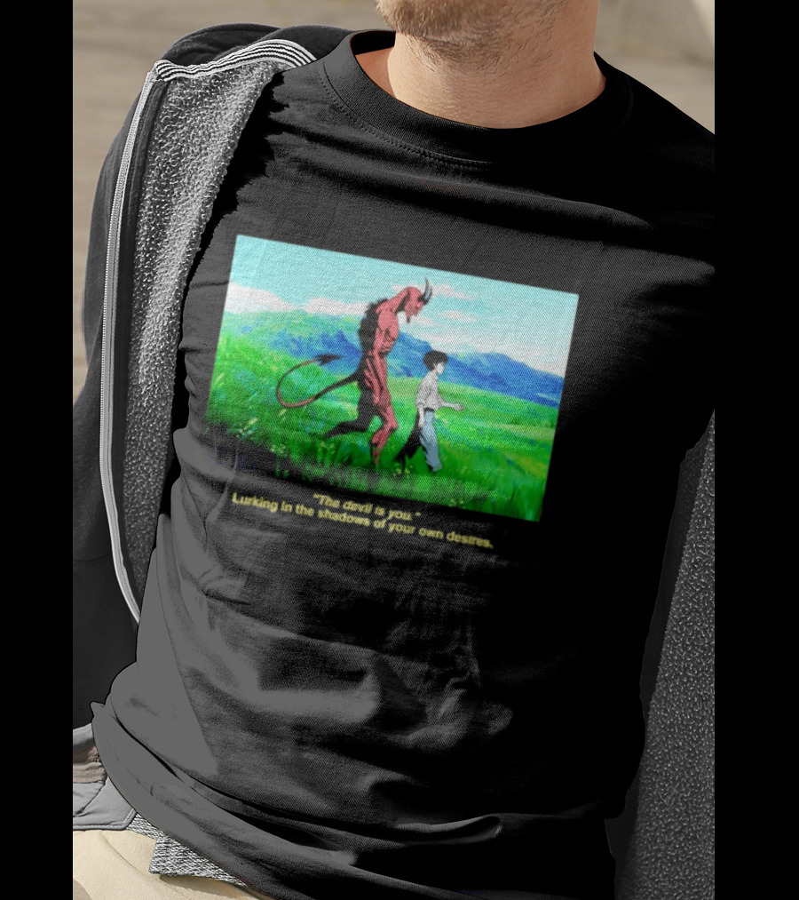 The Devil Is You Lurking In The Shadows Of Your Own Desires Anime Character Scene T-Shirt