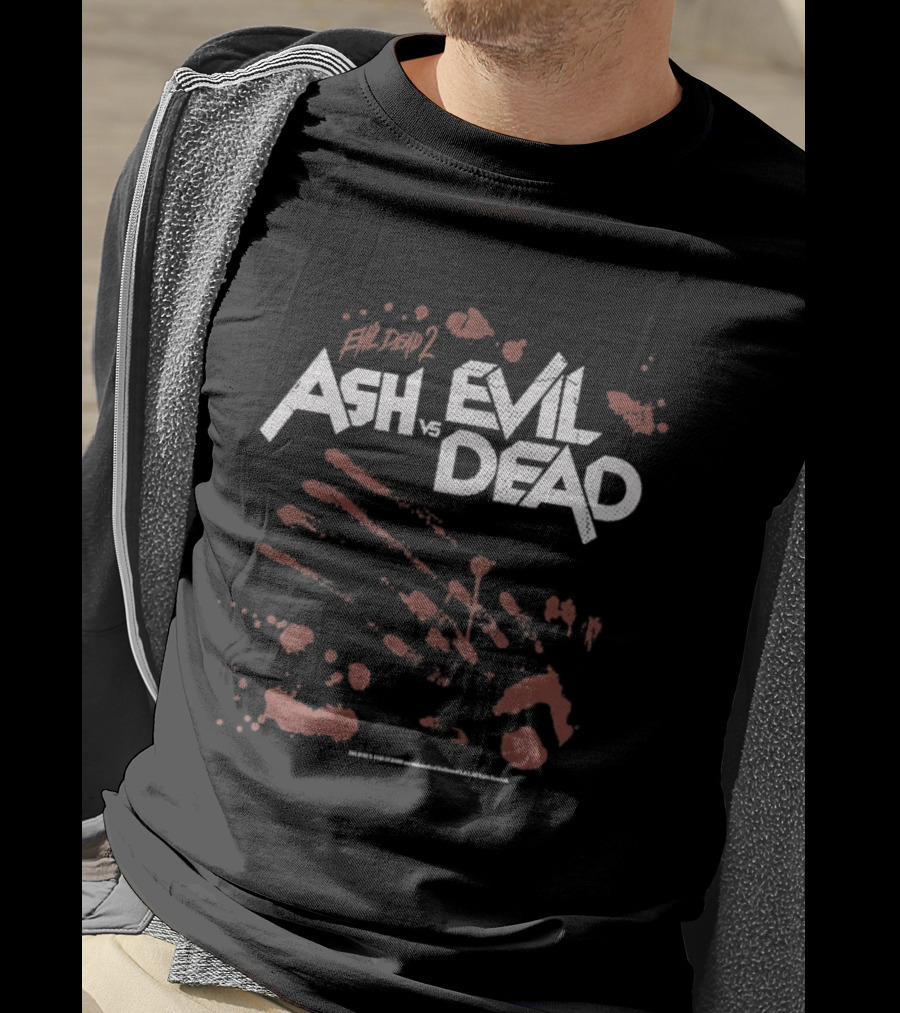 Ash Vs Evil Dead Bloody Handprint Scary Movie Cult Classic Horror T-Shirt