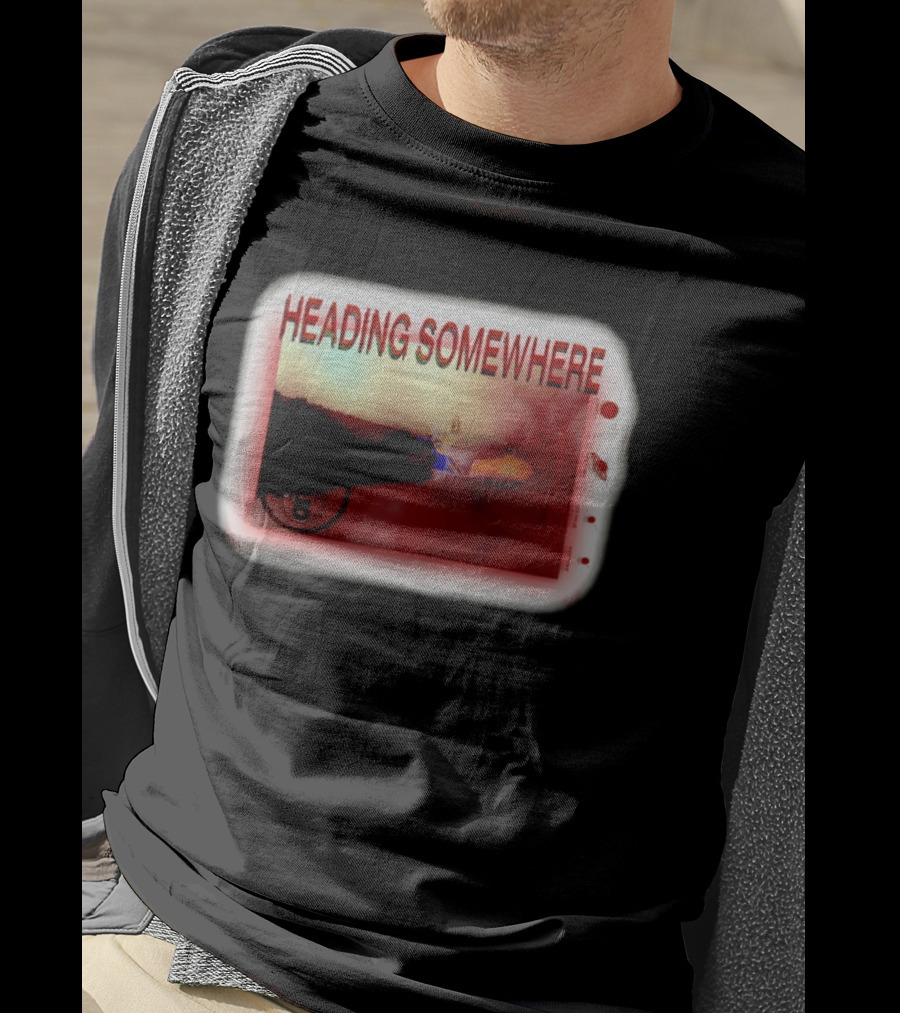 Heading Somewhere Motorcycle Journey Vintage Road Trip T-Shirt